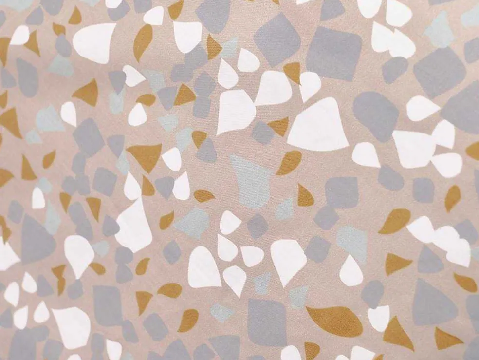 Omkeerbaar Dekbedovertrek Terrazzo Van Katoen 57 Draden /Cm - Dekbedhoes 220 X 240 Cm + 2 Kussenslopen 63 X 63 Cm - Meerdere Kleuren - Terazino