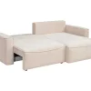 Omkeerbare Hoekslaapbank Van Beige Stof Met Textuur Asturio