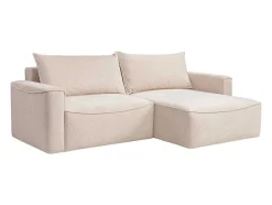 Omkeerbare Hoekslaapbank Van Beige Stof Met Textuur Asturio