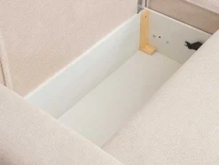 Omkeerbare Hoekslaapbank Van Beige Stof Met Textuur Asturio