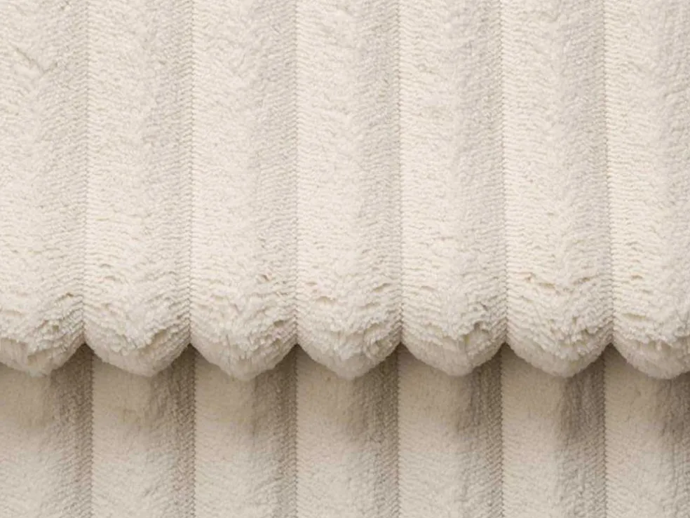 Omkeerbare Hoekslaapbank Van Beige Ribfluweel Met Brede Ribbels Asturio