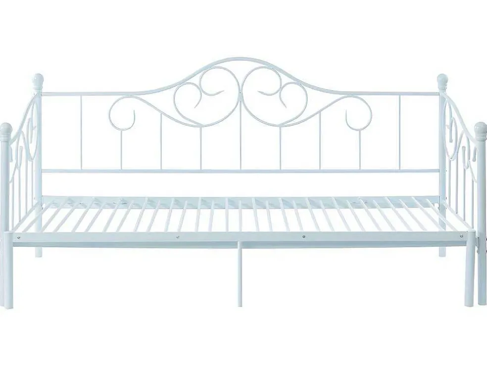Onderuitschuifbed Sebille - Metaal - 90 X 200 Cm - Wit