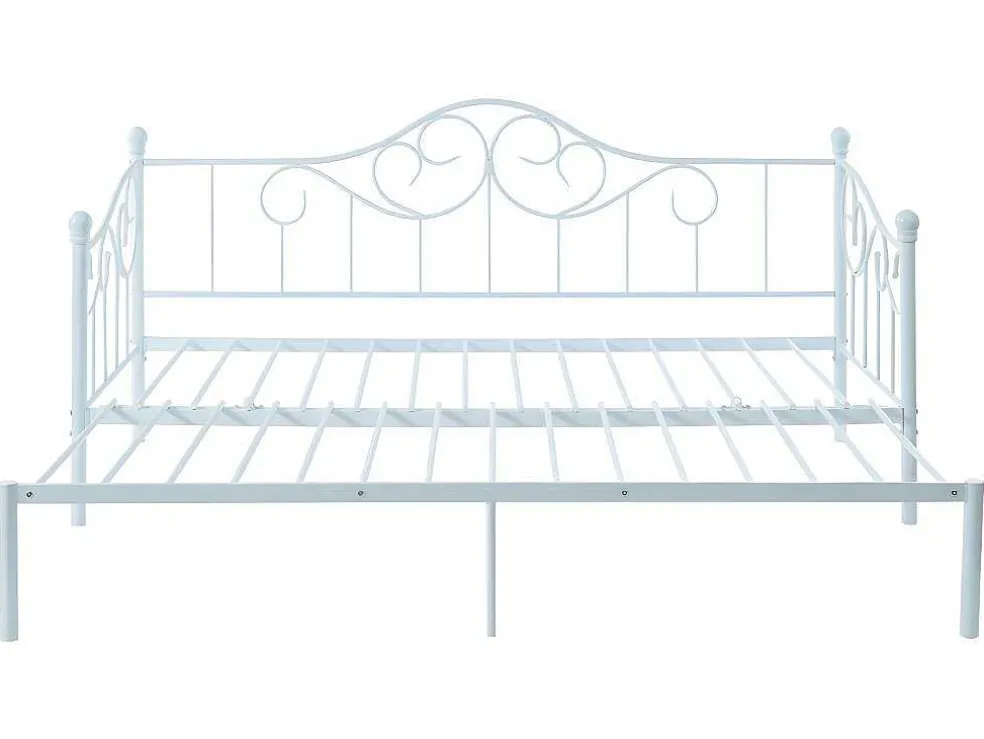 Onderuitschuifbed Sebille - Metaal - 90 X 200 Cm - Wit