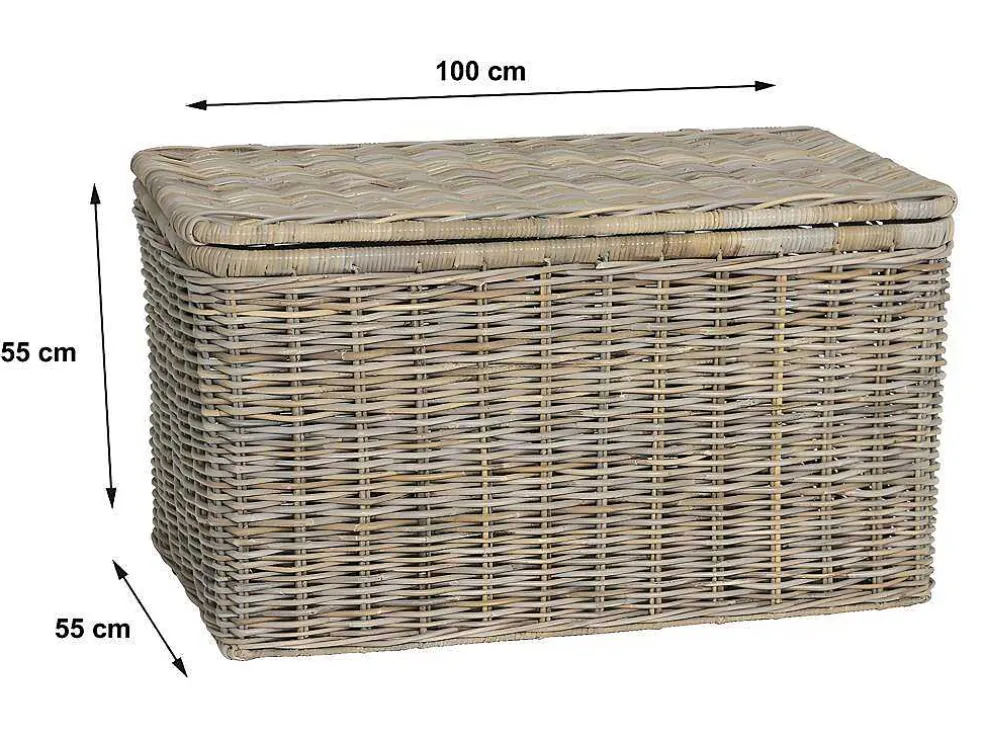 Opbergruimte Van Kubu Timgad - L100 X D55 X H55 Cm - Natuurlijk Grijs