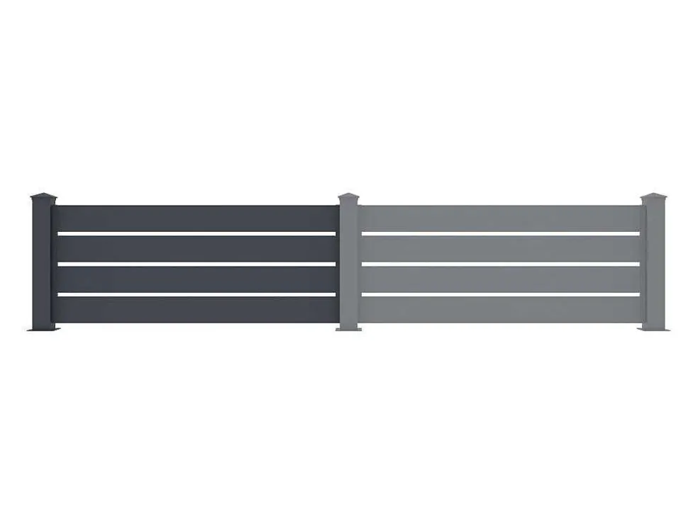 Opengewerkte Uitbreiding Voor Het Hek H80,3 X L178,3 Cm In Donkergrijs Aluminium - Primo