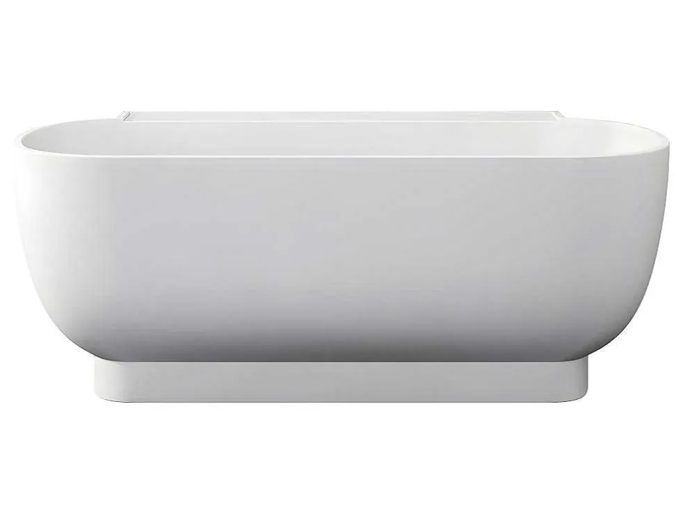 Ovaal Halfvrijstaand Bad - 240 L - 150 X 76 X 58 Cm - Wit - Acryl - Vogler