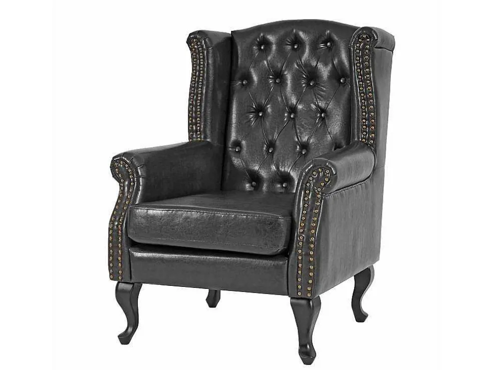 Oxford Fauteuil, Zwart Zonder Voetenbank