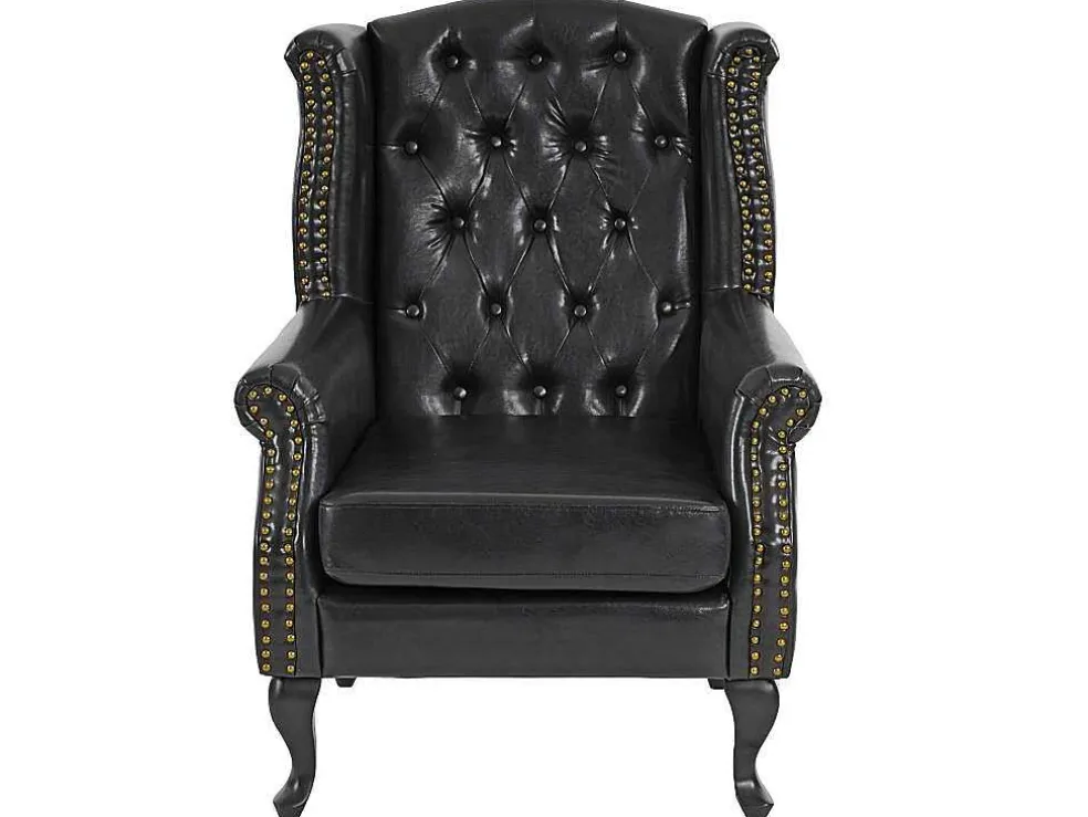 Oxford Fauteuil, Zwart Zonder Voetenbank