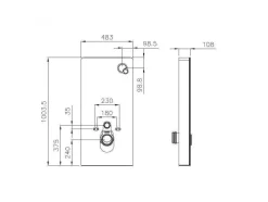 Pakket Zwevend Toilet Met Sierframe - Matzwart - Javoine