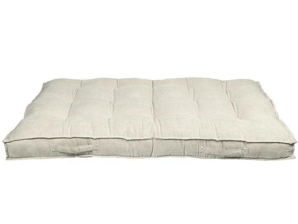 Palletkussen Van Ribfluweel - L120 X D80 Cm - Beige - Baila