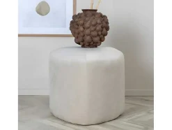 Peg Poef, Hocker O46Cm Velours Wit.