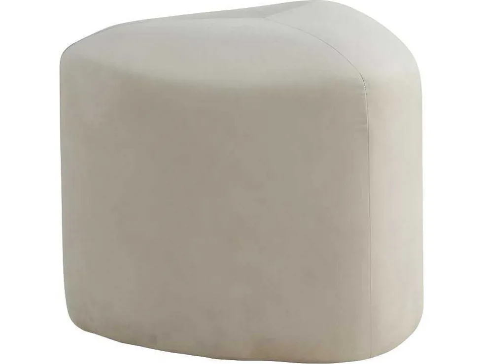 Peg Poef, Hocker O46Cm Velours Wit.
