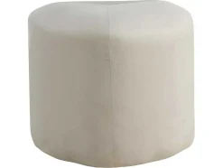 Peg Poef, Hocker O46Cm Velours Wit.
