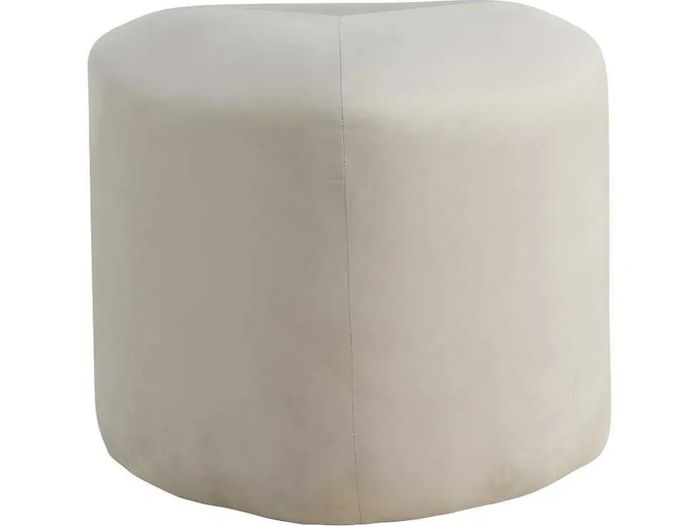 Peg Poef, Hocker O46Cm Velours Wit.