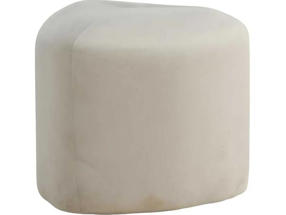 Peg Poef, Hocker O46Cm Velours Wit.