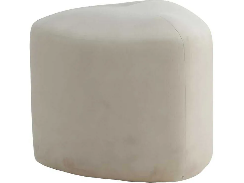 Peg Poef, Hocker O46Cm Velours Wit.