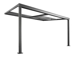 Pergola Voor Tegen De Muur Met Schuifbaar Dak - 12 M - Antraciet - Izeda