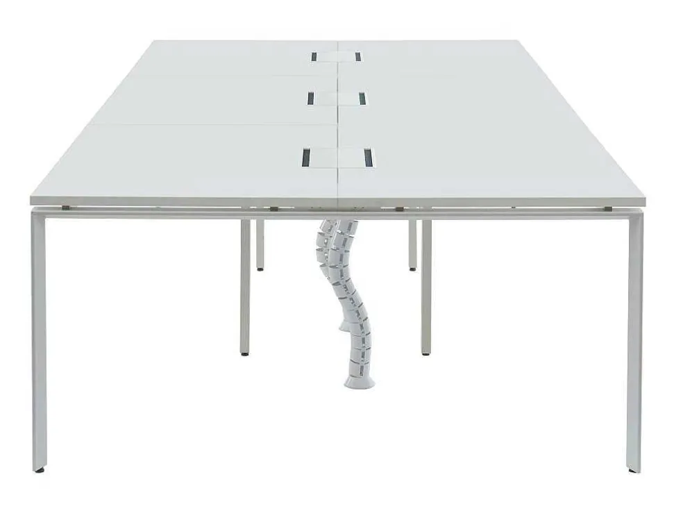 6 Persoons Bureau Bank - Wit - L120 Cm - Downtown