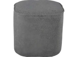 Piff Poef, Hocker O44Cm Teddystof Grijs.