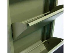 Pisa Schoenenkast Groen Metaal Met 8 Vakken.