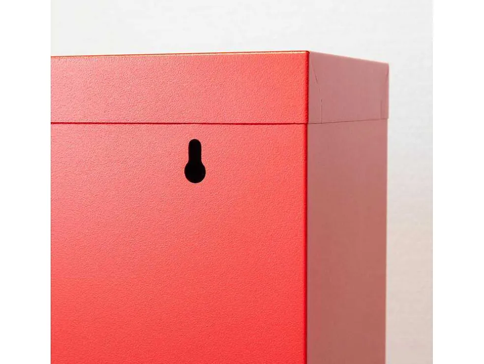 Pisa Schoenenkast Rood Metaal Met 9 Vakken.