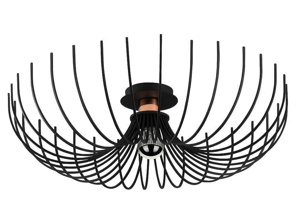 Plafondlamp Aspendos - D.56 X H. 16 Cm - Zwart