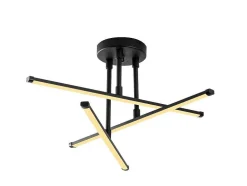 Plafondlamp Met Ledverlichting Van Metaal - L51 X H26 Cm - Zwart - Heras