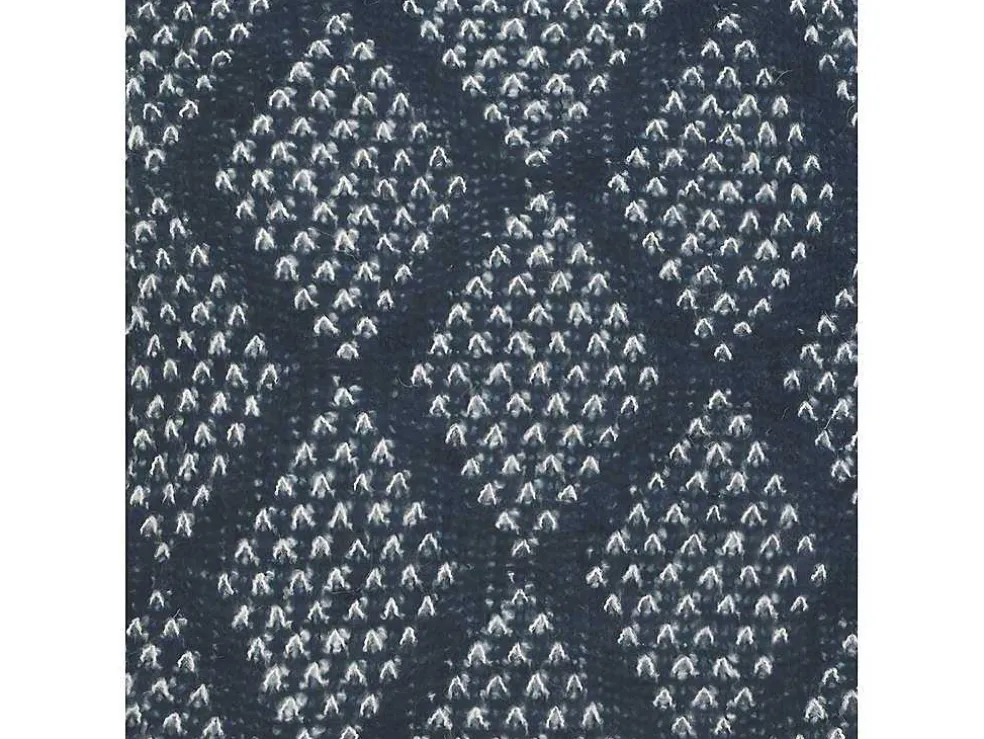 Plaid Oyace - Acryl En Wol - 130 X 170 Cm - Ivoor En Blauw