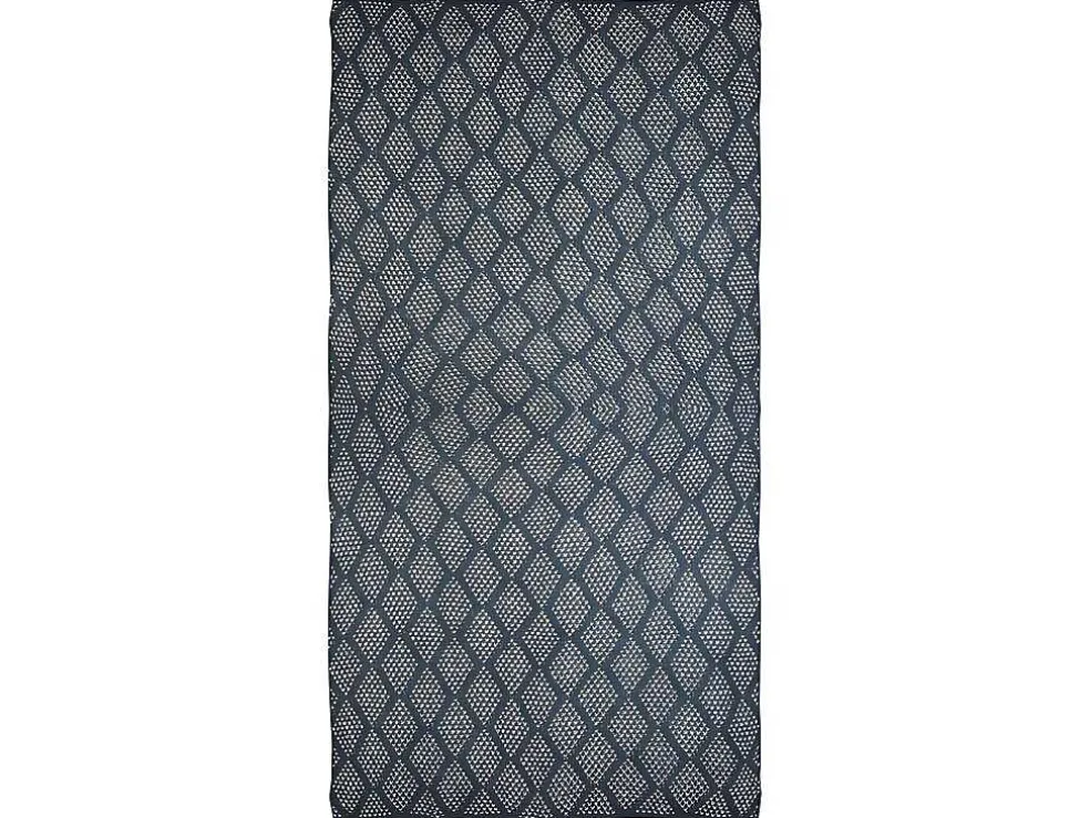 Plaid Oyace - Acryl En Wol - 130 X 170 Cm - Ivoor En Blauw