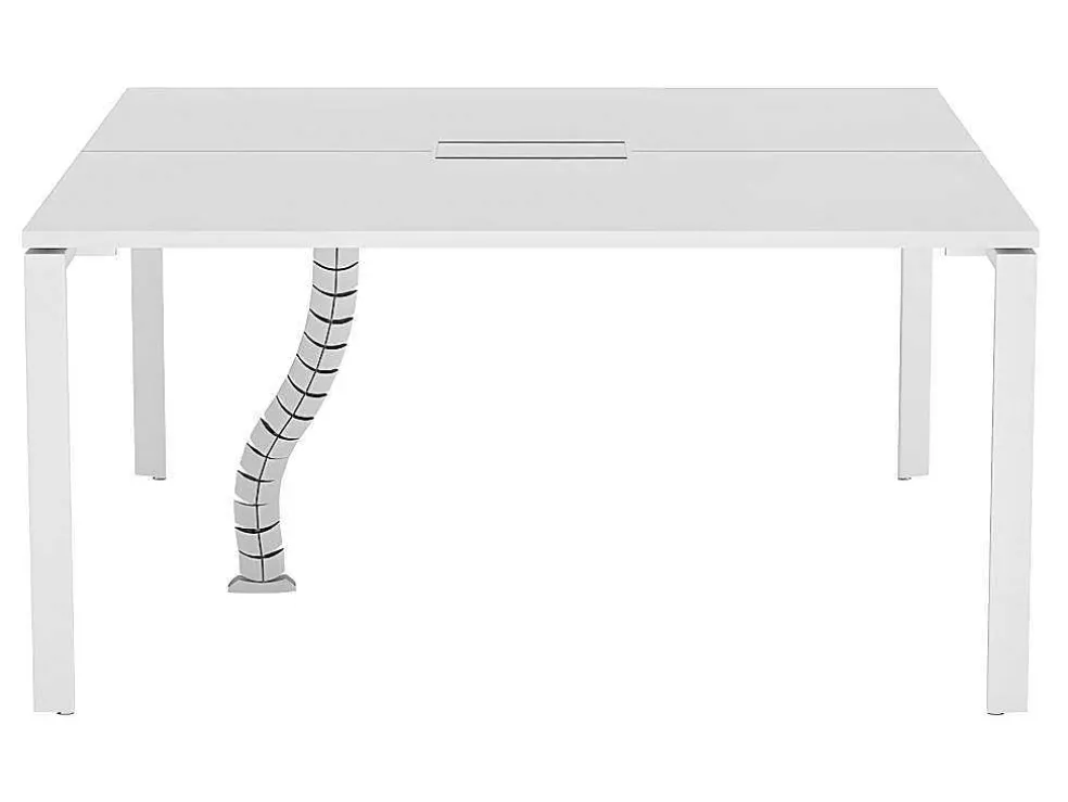Professioneel Bureau Voor 2 Personen - Wit - L140 Cm - Downtown