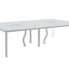 Professioneel Bureau Voor 4 Personen - Wit - L140 Cm - Downtown