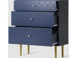 Ragement Ladekast Voor Slaapkamer - 3 Lades - Donkerblauw
