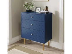 Ragement Ladekast Voor Slaapkamer - 3 Lades - Donkerblauw