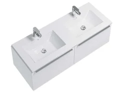 Rechthoekige Keramische Wastafel - Wit - 122 X 46,5 Cm - Motiac