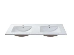 Rechthoekige Keramische Wastafel - Wit - 122 X 46,5 Cm - Motiac