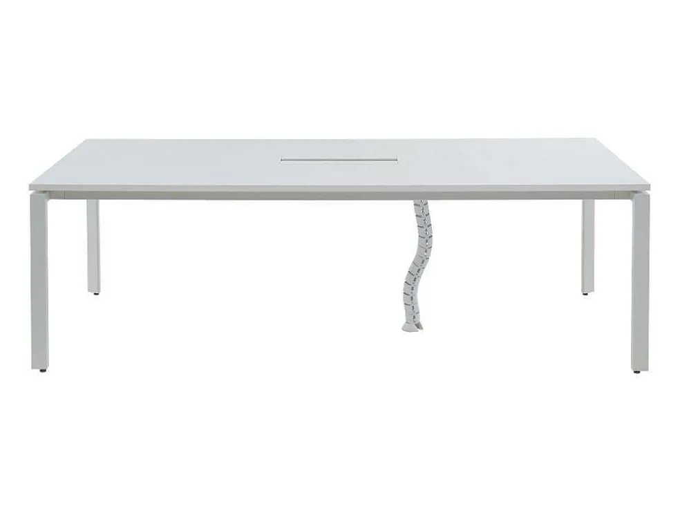 Rechthoekige Vergadertafel - 6 Personen - Wit - L240 Cm - Downtown