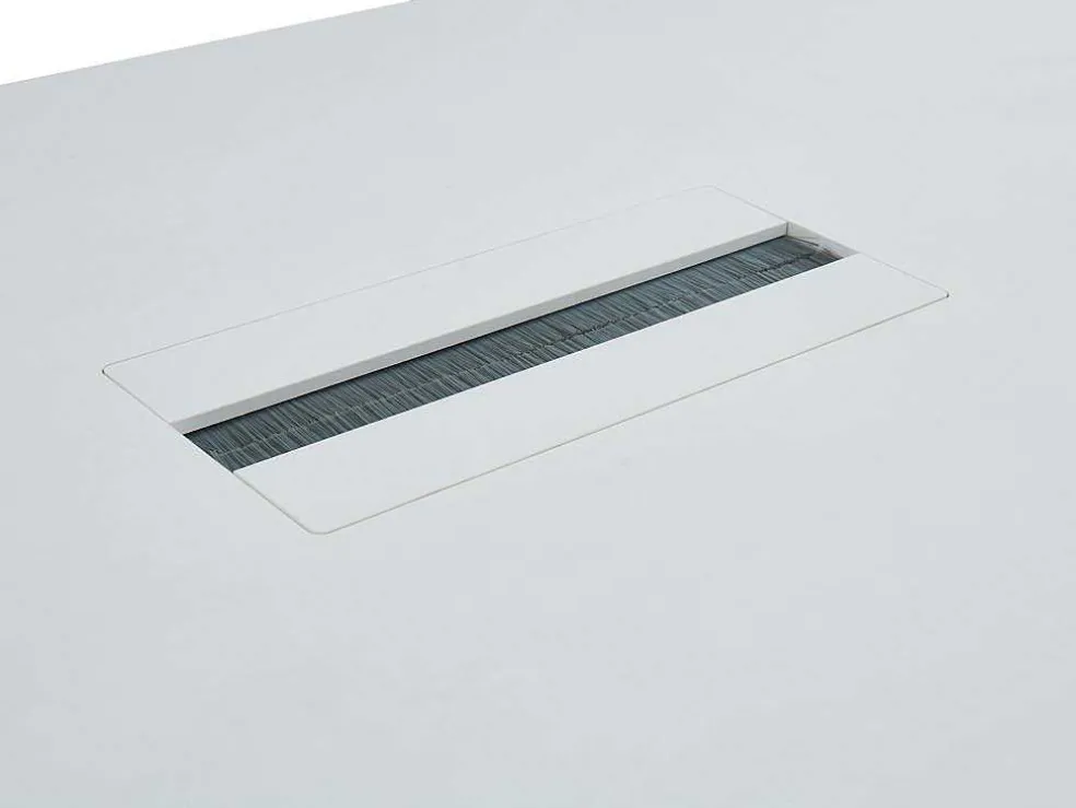 Rechthoekige Vergadertafel - 6 Personen - Wit - L240 Cm - Downtown