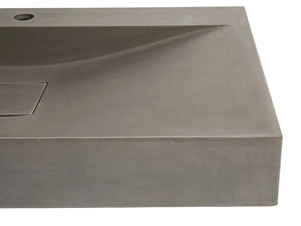 Rechthoekige Wastafel Om Te Plaatsen Van Beton - L80 X B48 Cm - Serov
