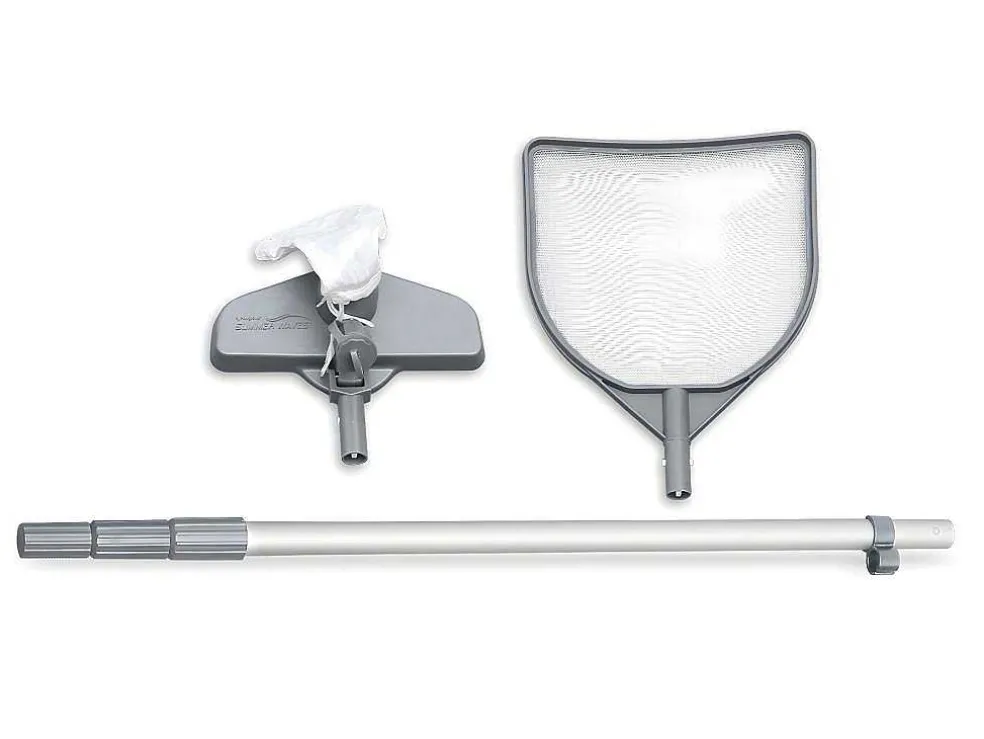 Rechthoekig Grijs Buizenzwembad Met Filterpomp Met Patroon - L549 X D274 X H132 Cm - Zamora