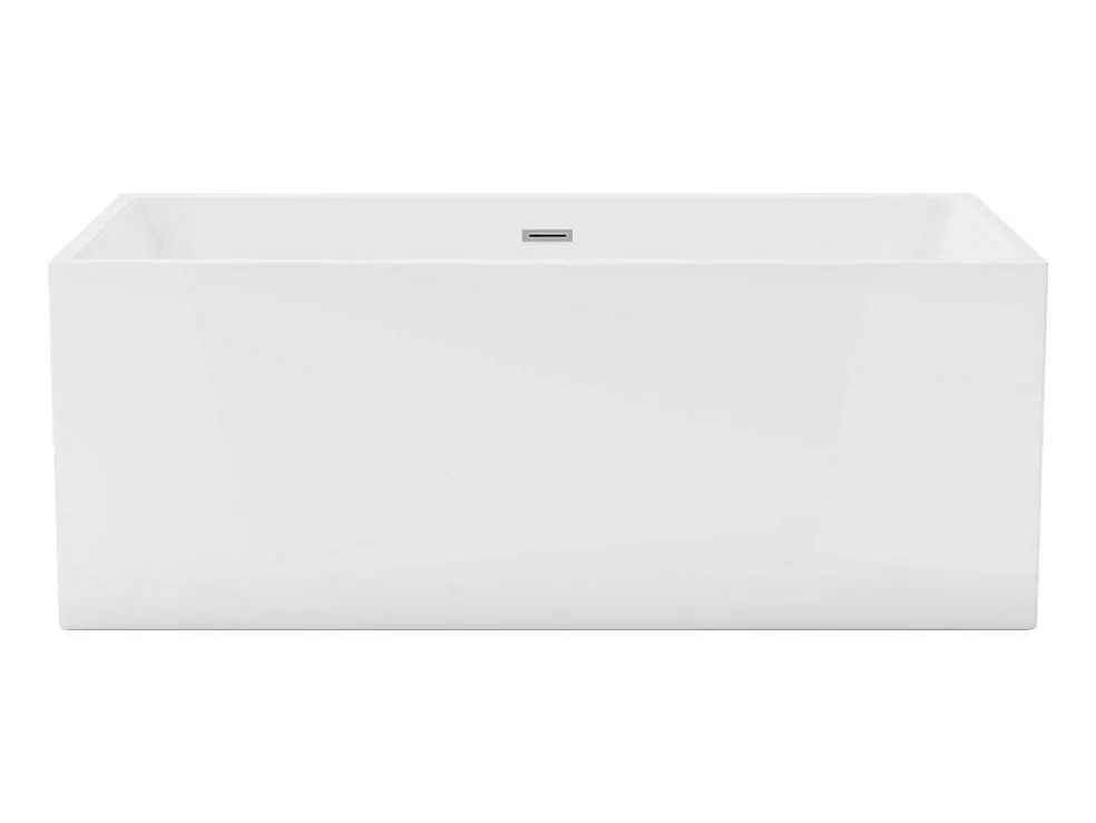 Rechthoekig Halfvrijstaand Bad - 248 L - 170 X 80 X 58 Cm - Wit - Acryl - Pikaia