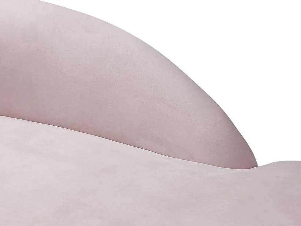 Rechtse Chaise Longue Met Bekleding In Roze Fluweel Lonigo Van Pascal Morabito