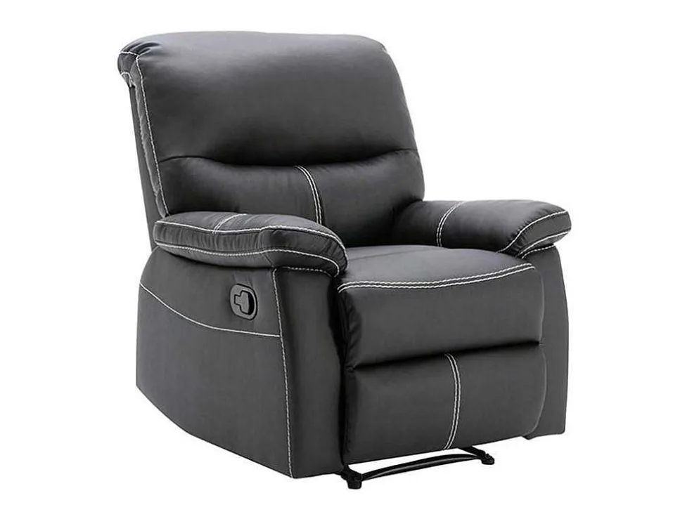 Relaxfauteuil Canby - Kunstleer - Zwart