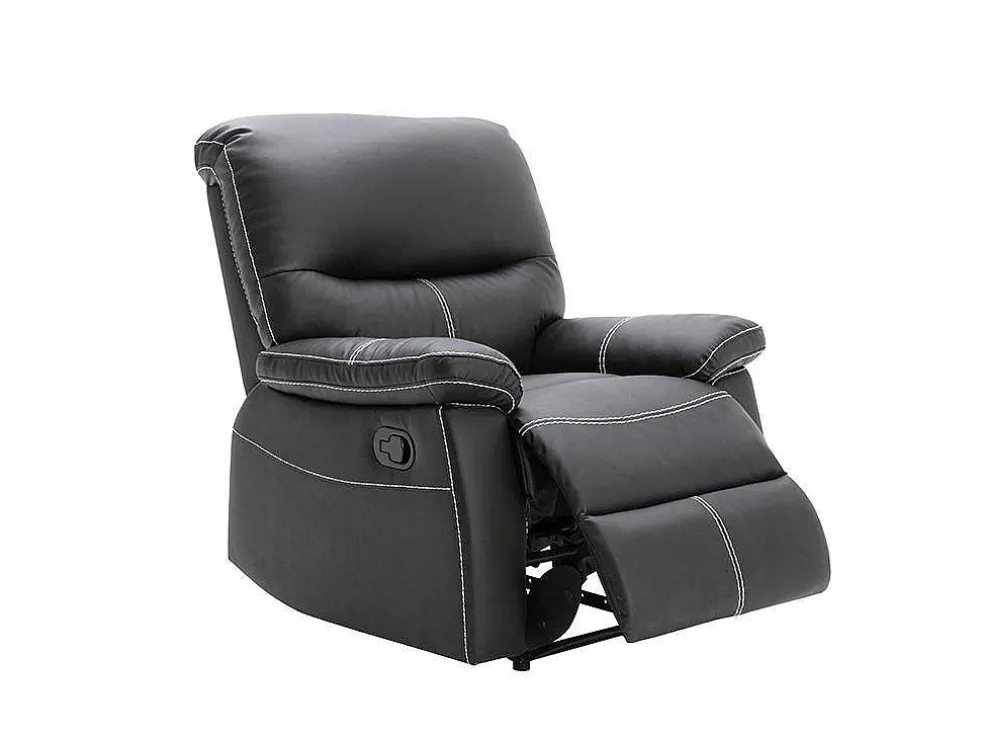 Relaxfauteuil Canby - Kunstleer - Zwart