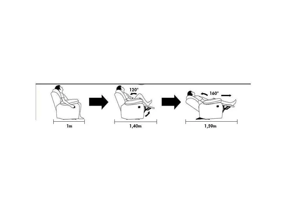 Relaxfauteuil Evasion Van Leer - Zwart