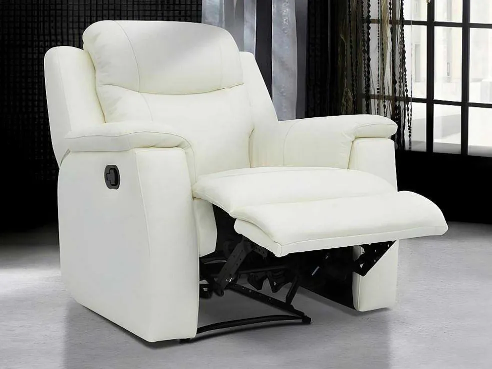 Relaxfauteuil Evasion Van Leer - Ivoorwit
