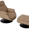 Relaxfauteuil Met Kruk Mcw-K99, Taupe