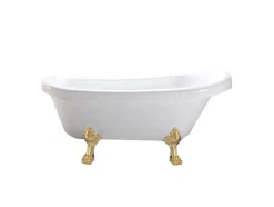Retro Vrijstaand Bad 170 X 80 Cm Met Gouden Pootjes + Mengkraan Marigold