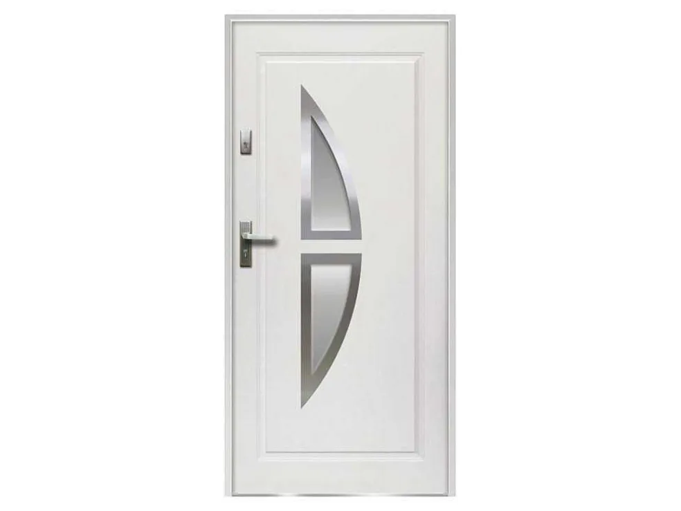 Roestvrij-Stalen Toegangsdeur H.207 X B.100 Cm Wit - Rechter Deur - Covas