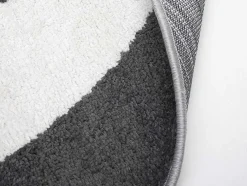Rond Designtapijt Met Geometrische Motieven Alborg - D. 160 Cm - Grijs En Oker