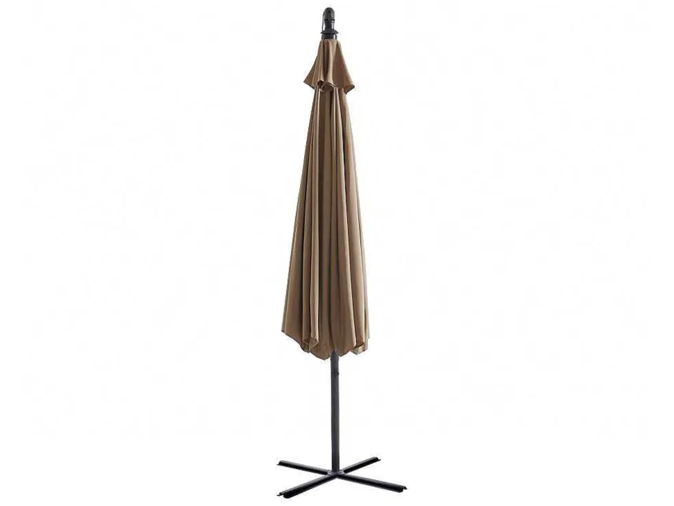 Ronde Hangparasol - Taupe - Staal - Ledverlichting - Diameter: 2,93 M - Pocota